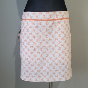 Izod orange butterfly print golf skort
